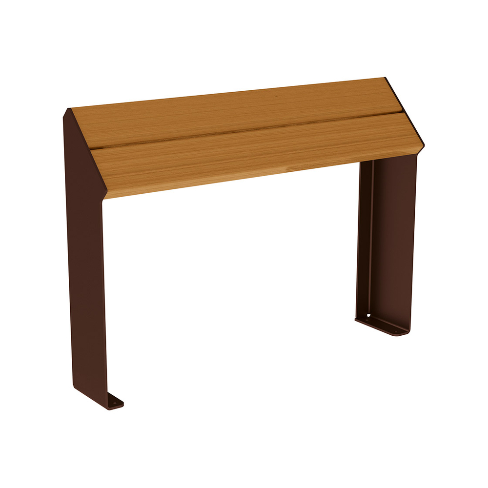 Assis-debout KUB acier et bois RAL8017 - lasuré chêne clair - PROCITY - 306720.8017.CHEC