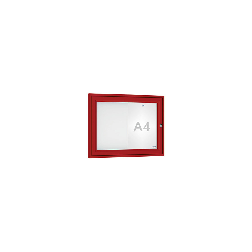 Vitrine Tradition RAL3004 - 2 A4 - 400x550mm - PROCITY - 405000.3004