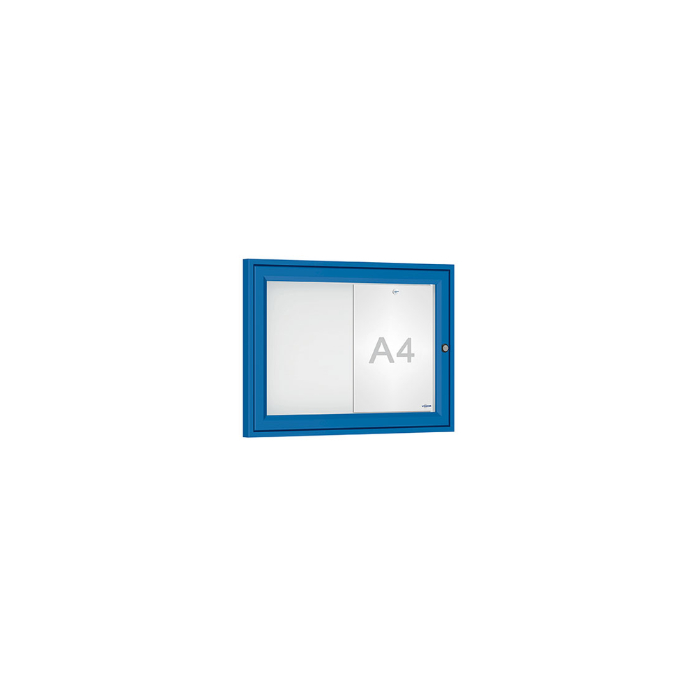 Vitrine Tradition RAL5010 - 2 A4 - 400x550mm - PROCITY - 405000.5010