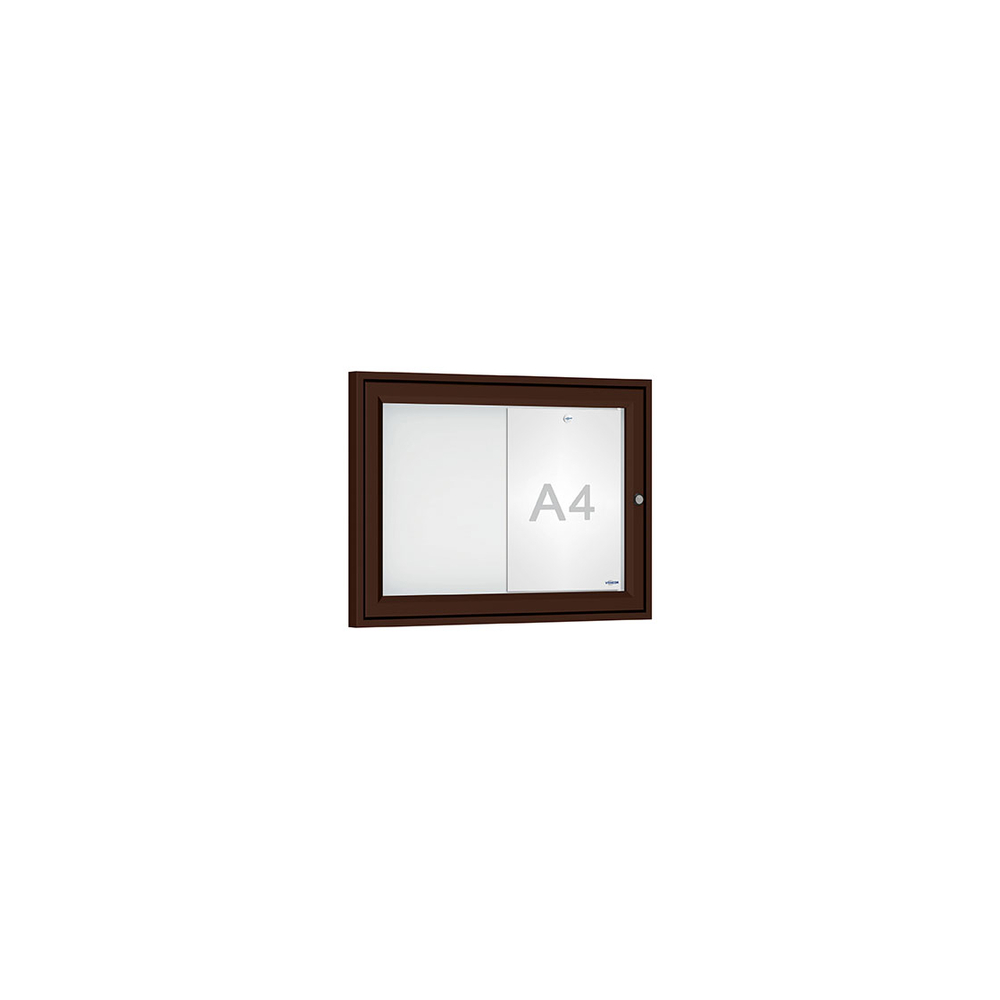 Vitrine Tradition RAL8017 - 2 A4 - 400x550mm - PROCITY - 405000.8017