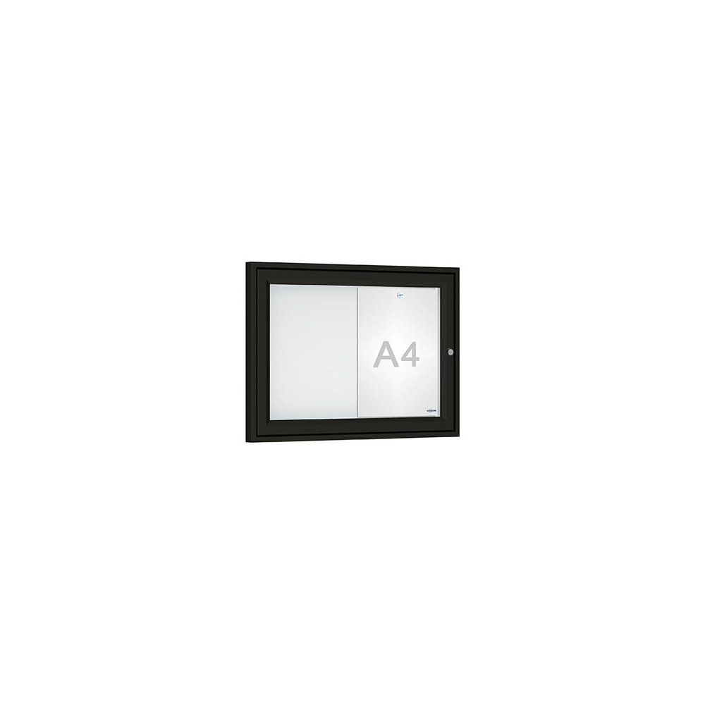 Vitrine Tradition RAL9005 - 2 A4 - 400x550mm - PROCITY - 405000.9005