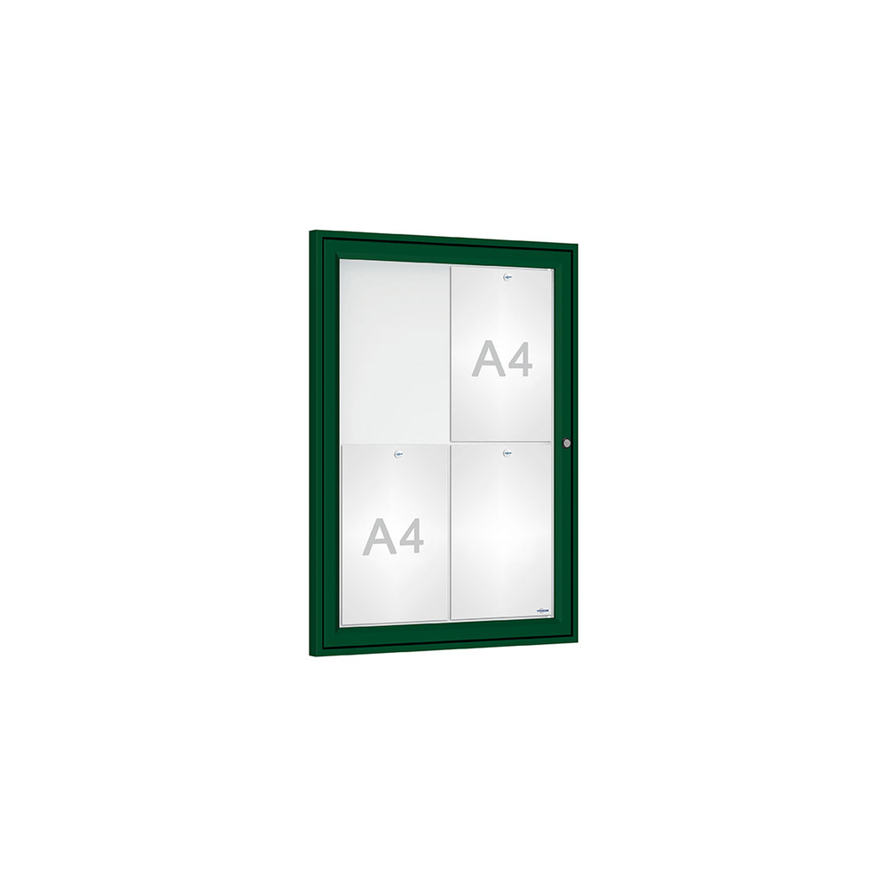 Vitrine Tradition RAL6005 - 4 A4 - 750x550mm - PROCITY - 405001.6005