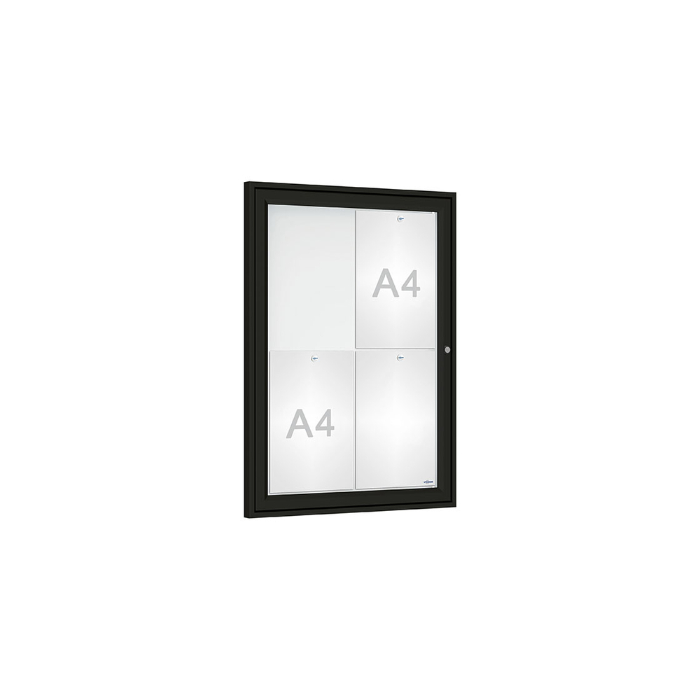 Vitrine Tradition RAL9005 - 4 A4 - 750x550mm - PROCITY - 405001.9005