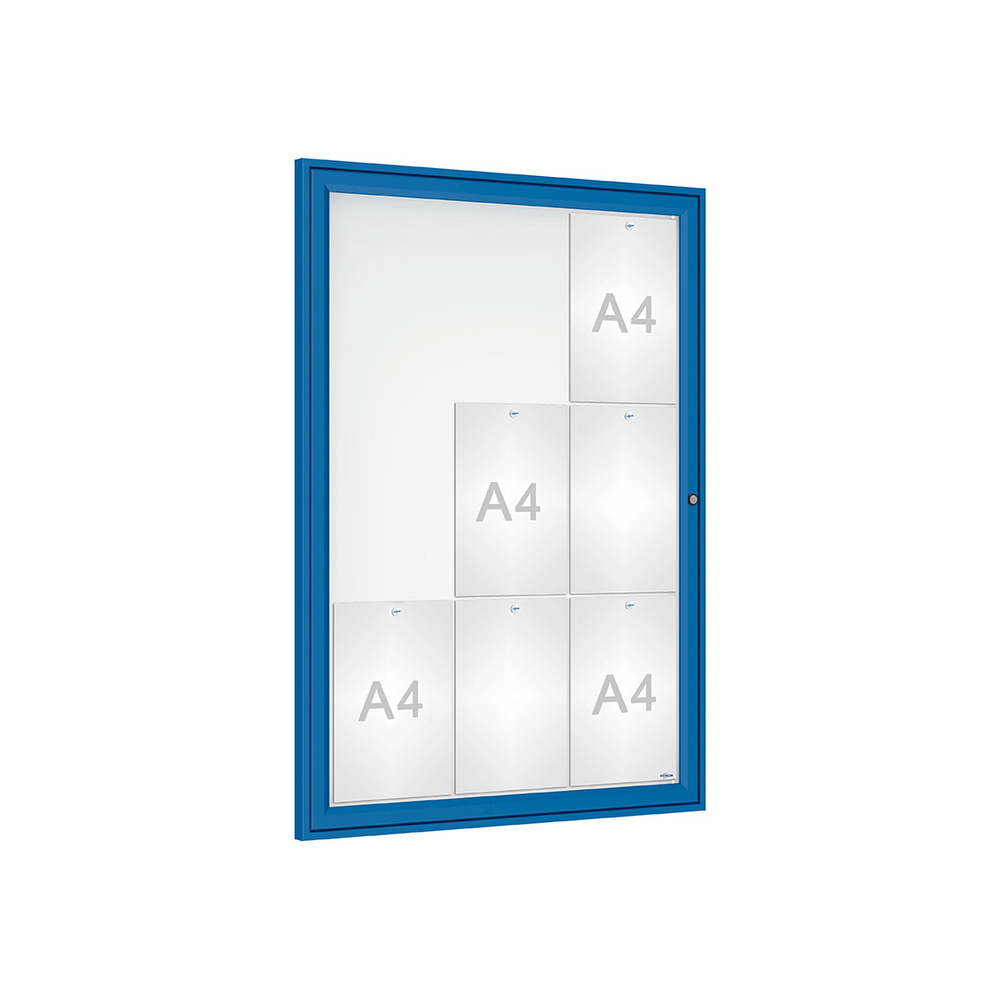 Vitrine Tradition RAL5010 - 9 A4 - 1050x750mm - PROCITY - 405003.5010