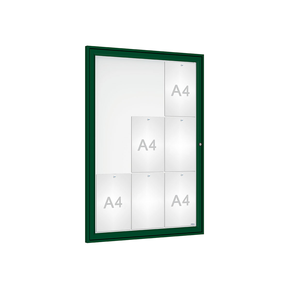 Vitrine Tradition RAL6005 - 9 A4 - 1050x750mm - PROCITY - 405003.6005