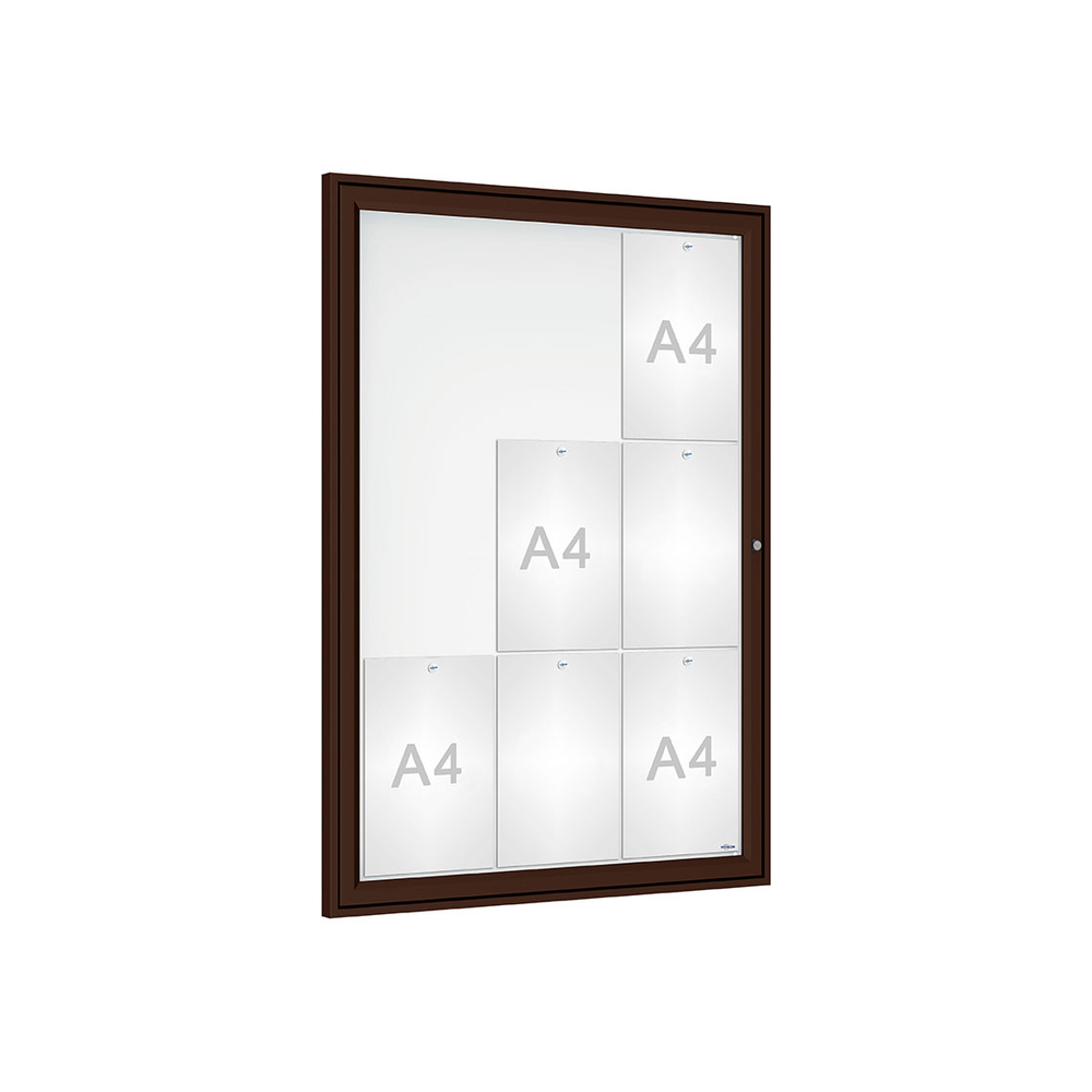 Vitrine Tradition RAL8017 - 9 A4 - 1050x750mm - PROCITY - 405003.8017