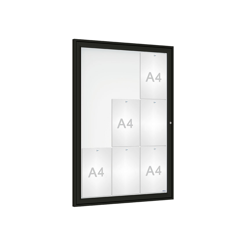 Vitrine Tradition RAL9005 - 9 A4 - 1050x750mm - PROCITY - 405003.9005