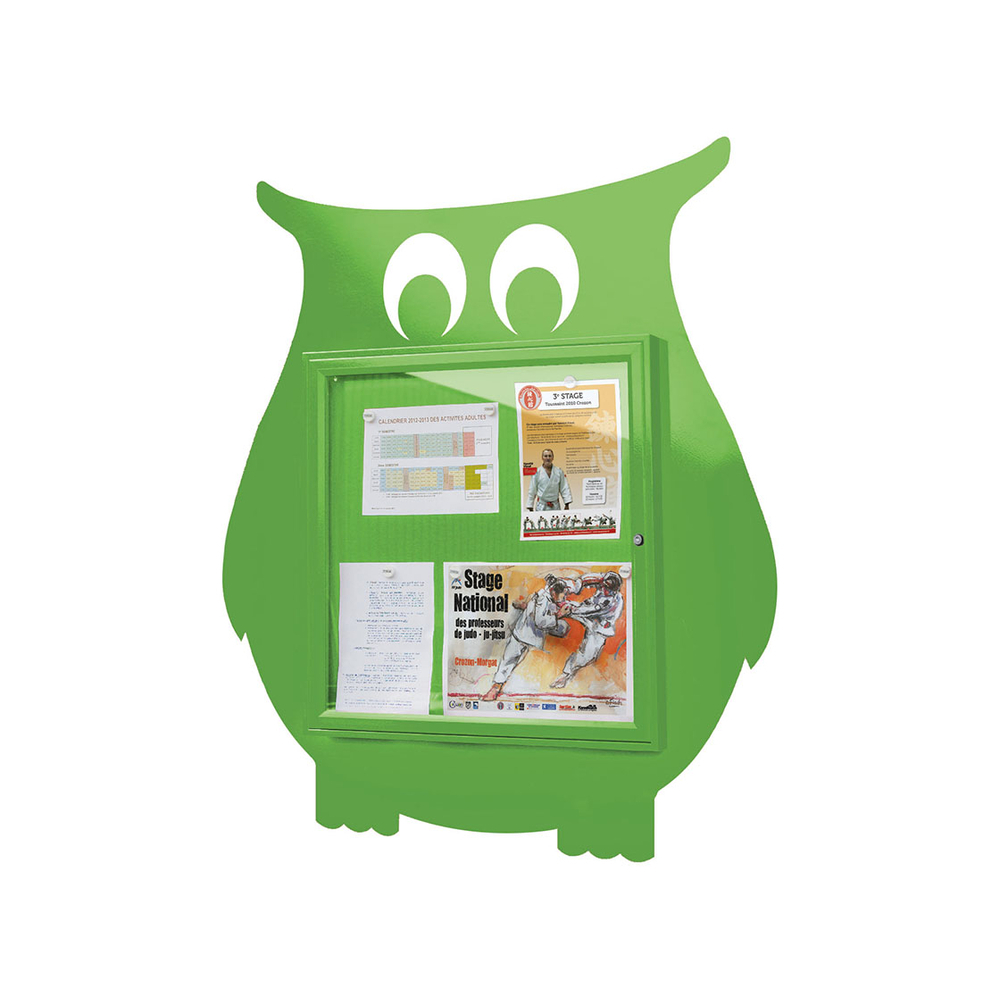 Vitrine Thématique RAL6018 - Hibou 6 A4 - 750x750mm - PROCITY - 405029.6018