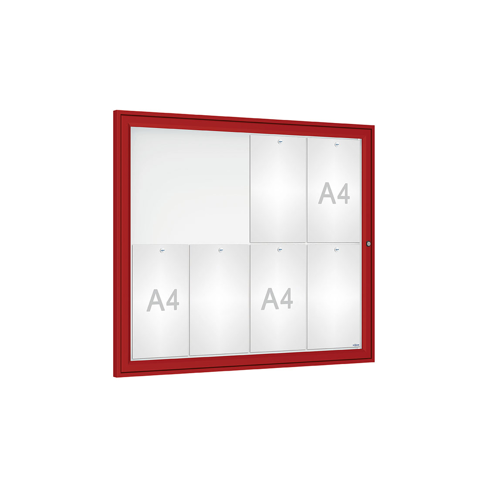 Vitrine Tradition RAL3004 - 8 A4 - 830x980mm - PROCITY - 405060.3004
