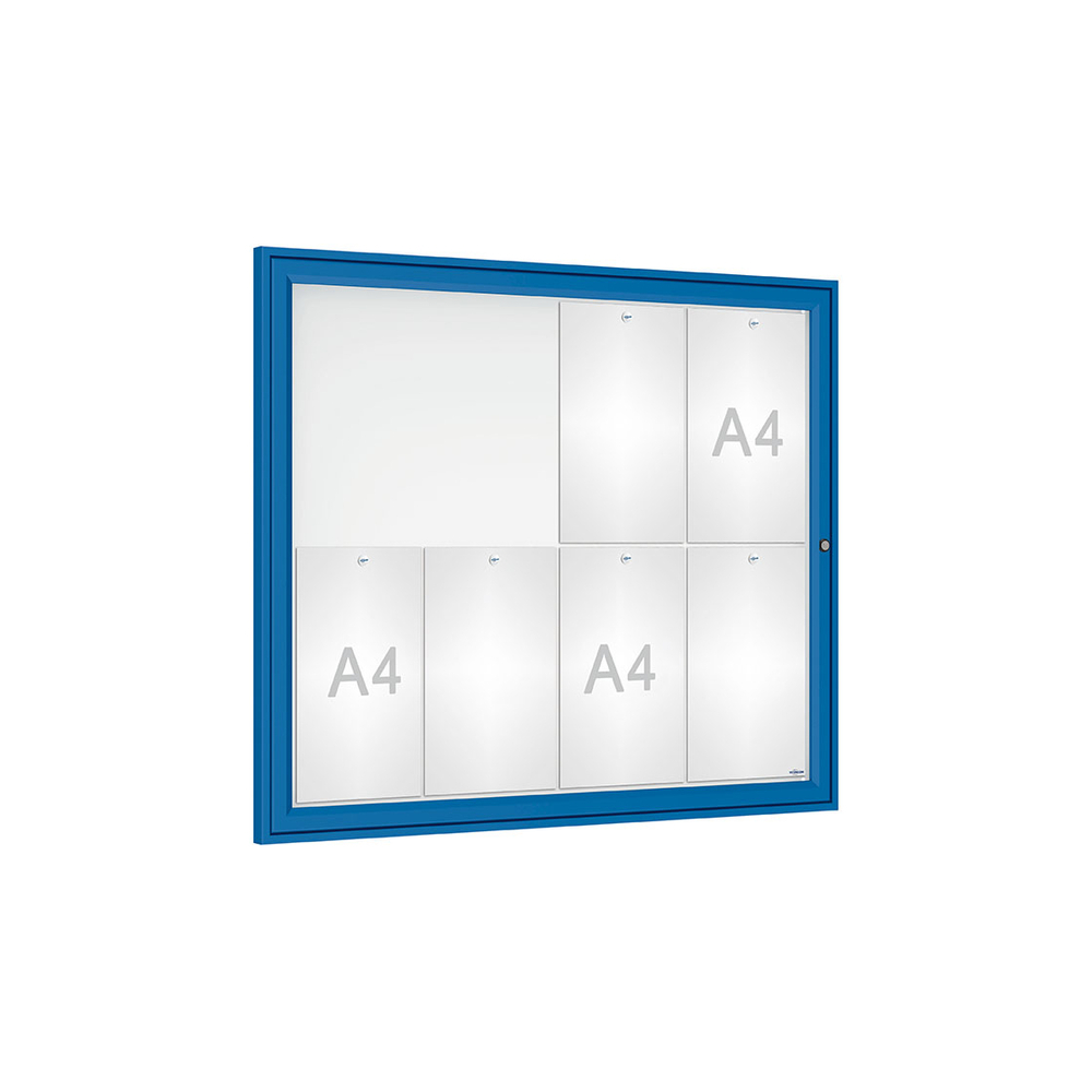 Vitrine Tradition RAL5010 - 8 A4 - 830x980mm - PROCITY - 405060.5010