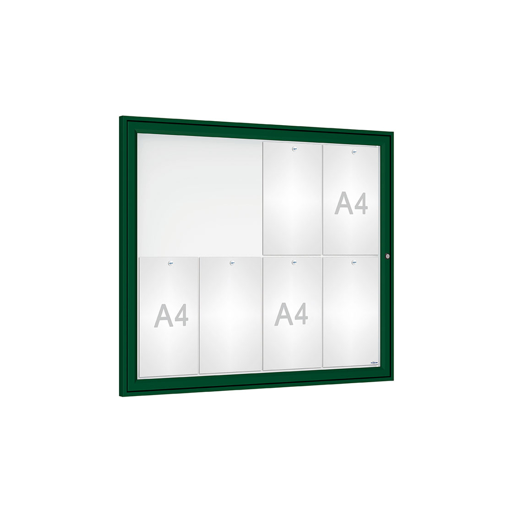 Vitrine Tradition RAL6005 - 8 A4 - 830x980mm - PROCITY - 405060.6005