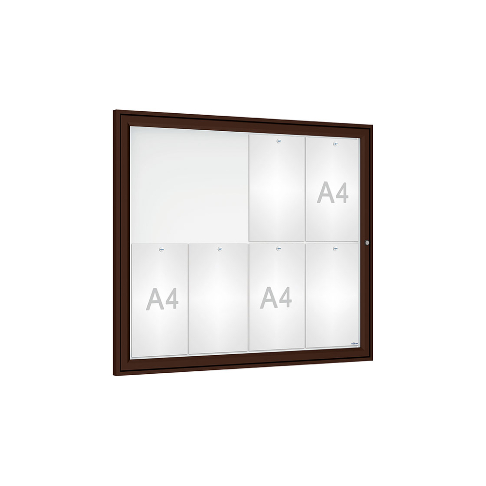 Vitrine Tradition RAL8017 - 8 A4 - 830x980mm - PROCITY - 405060.8017