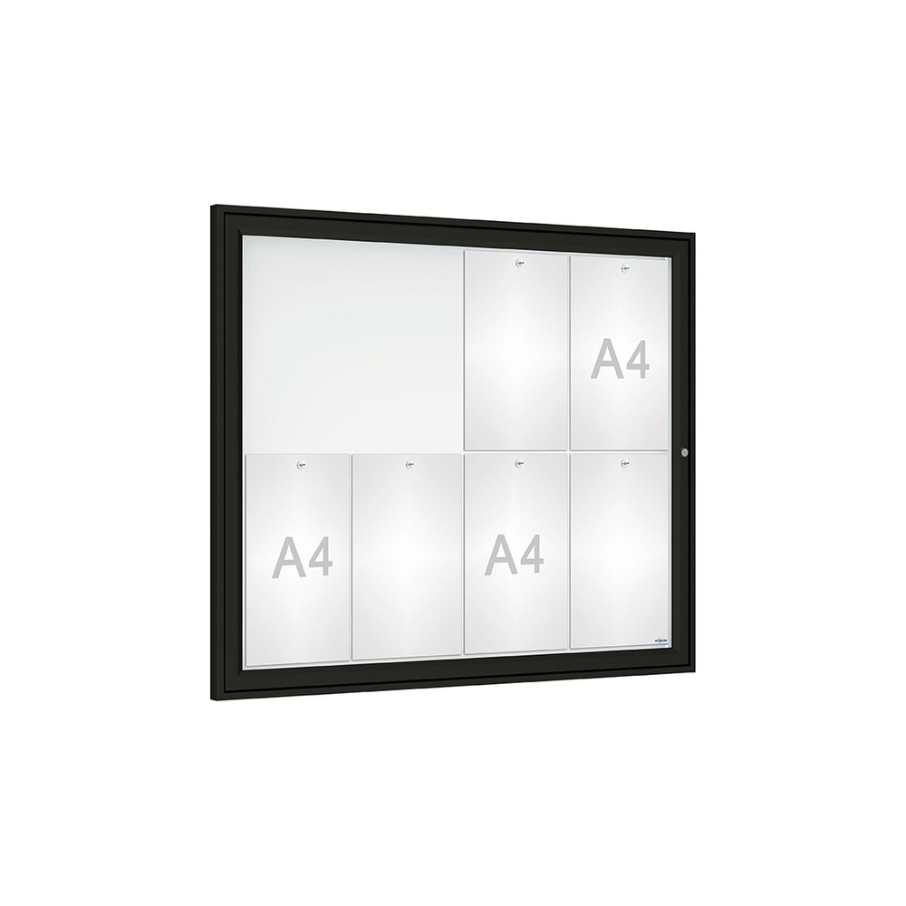 Vitrine Tradition RAL9005 - 8 A4 - 830x980mm - PROCITY - 405060.9005