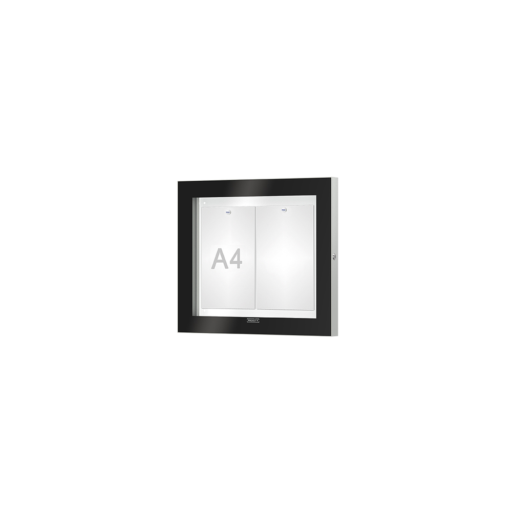 Vitrine Edge ép 54mm Sans bandeau-titre - 2 A4 - 465x530mm - PROCITY - 500100