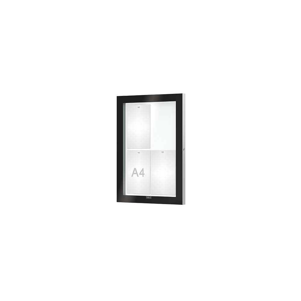 Vitrine Edge ép 54mm Sans bandeau-titre - 4 A4 - 760x530mm - PROCITY - 500101