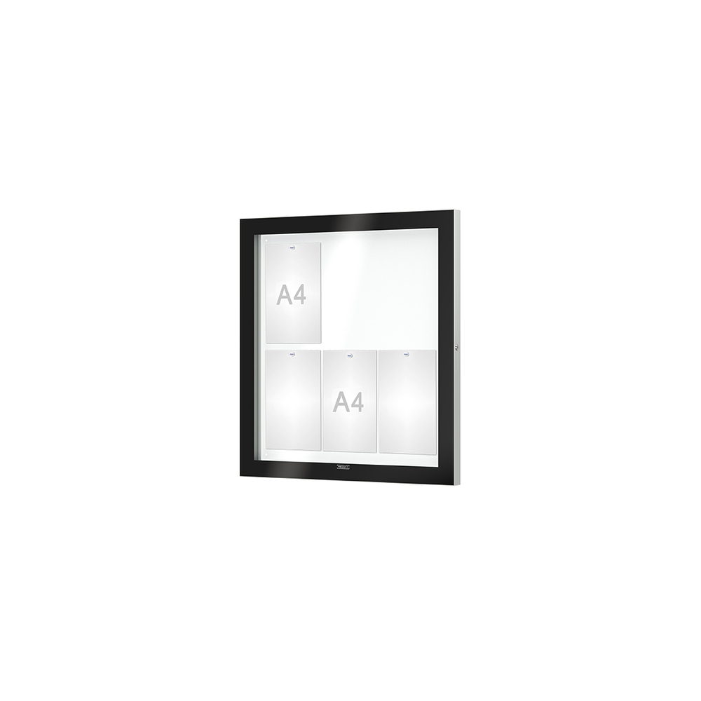 Vitrine Edge ép 54mm Sans bandeau-titre - 6 A4 - 800x740mm - PROCITY - 500102
