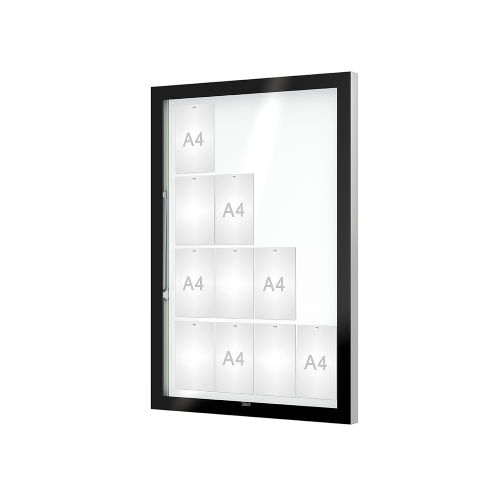 Vitrine Edge ép 80mm Sans bandeau-titre - 16 A4 - 1420x970mm - PROCITY - 501101