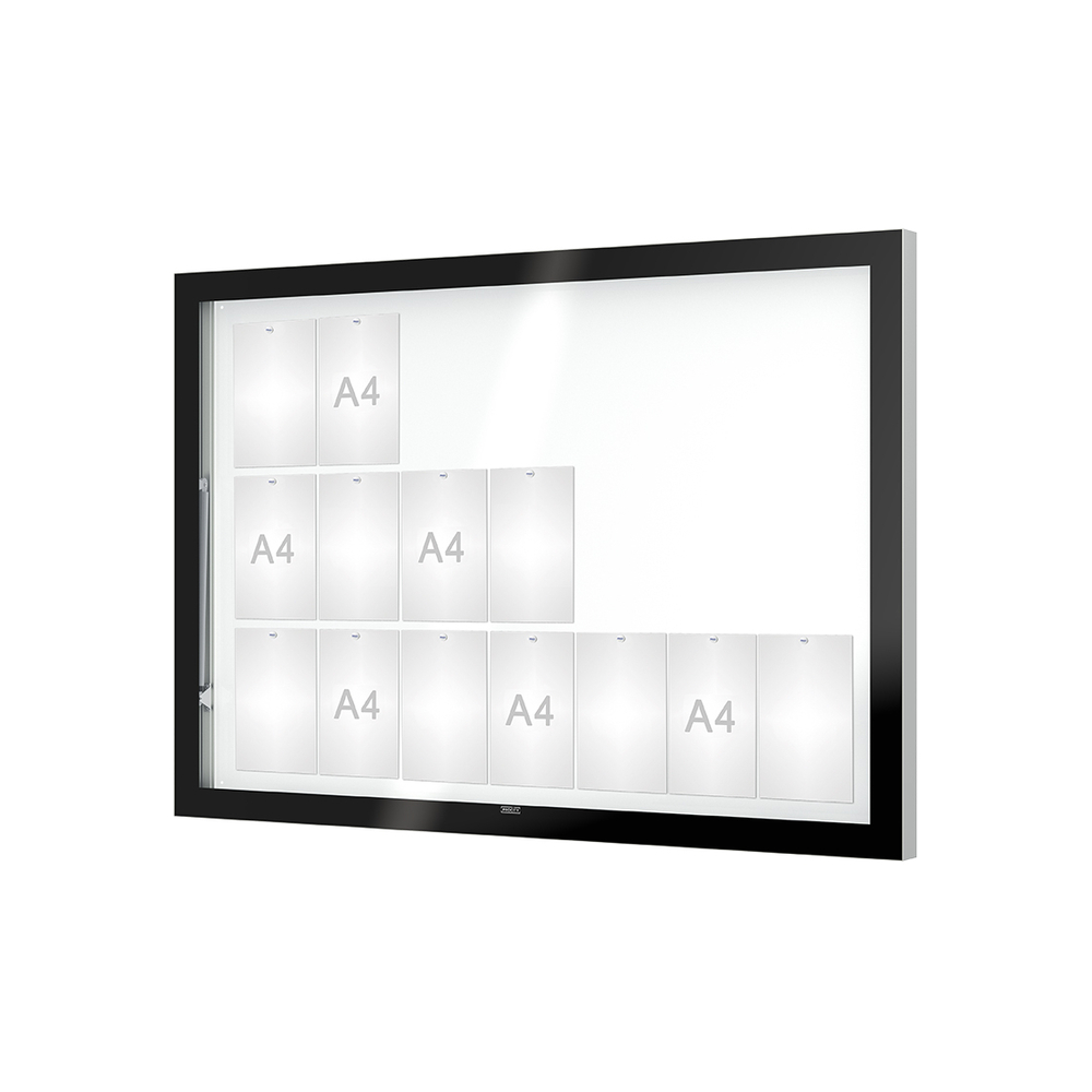 Vitrine Edge ép 80mm Sans bandeau-titre - 21 A4 - 1120x1600mm - PROCITY - 501102