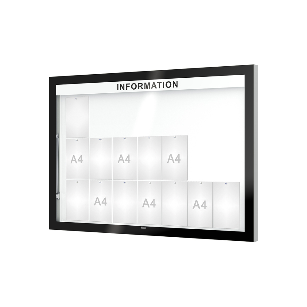 Vitrine Edge ép 80mm Bandeau-titre - 21 A4 - 1120x1600mm - PROCITY - 501112