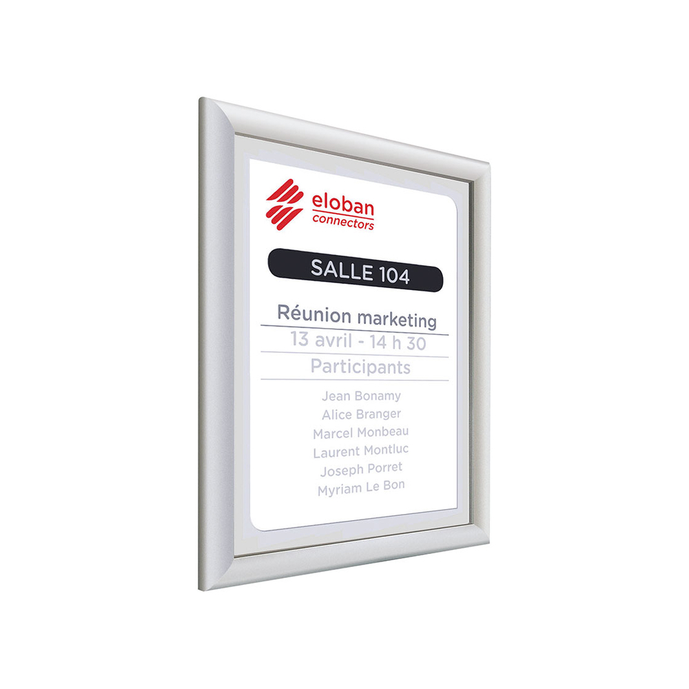 Cadre  Éco-clic Anodisé - Coins angles droits - A4 - 325x240mm - PROCITY - 504110.ANOD