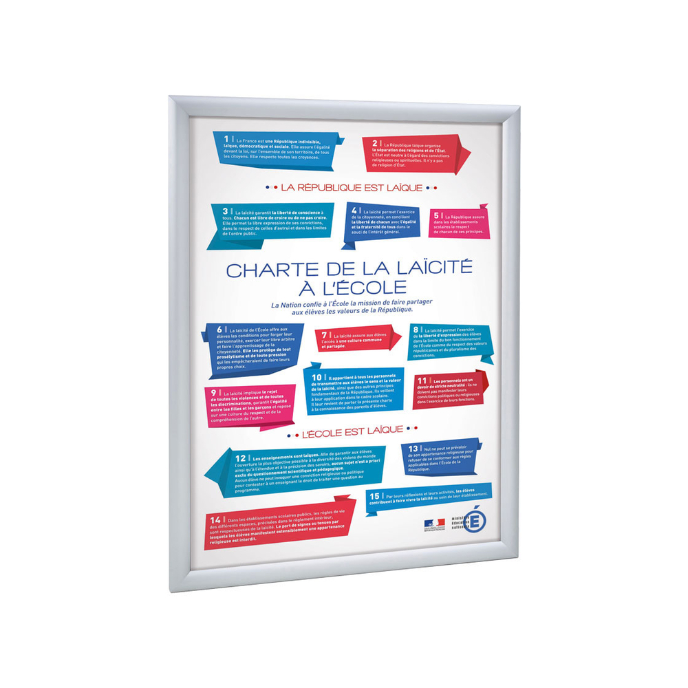 Cadre  Éco-clic Anodisé - Coins angles droits - A3 - 450x325mm - PROCITY - 504120.ANOD