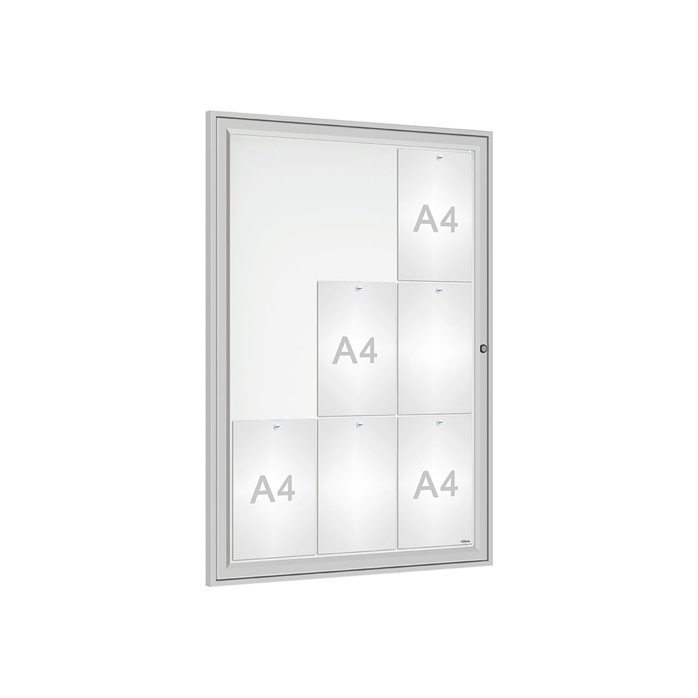 Vitrine Tradition Anodisé - 9 A4 - 1050x750mm - PROCITY - 505003.ANOD