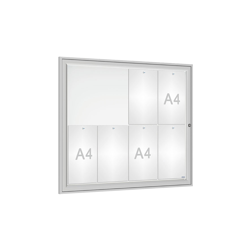Vitrine Tradition Anodisé - 8 A4 - 830x980mm - PROCITY - 505060.ANOD