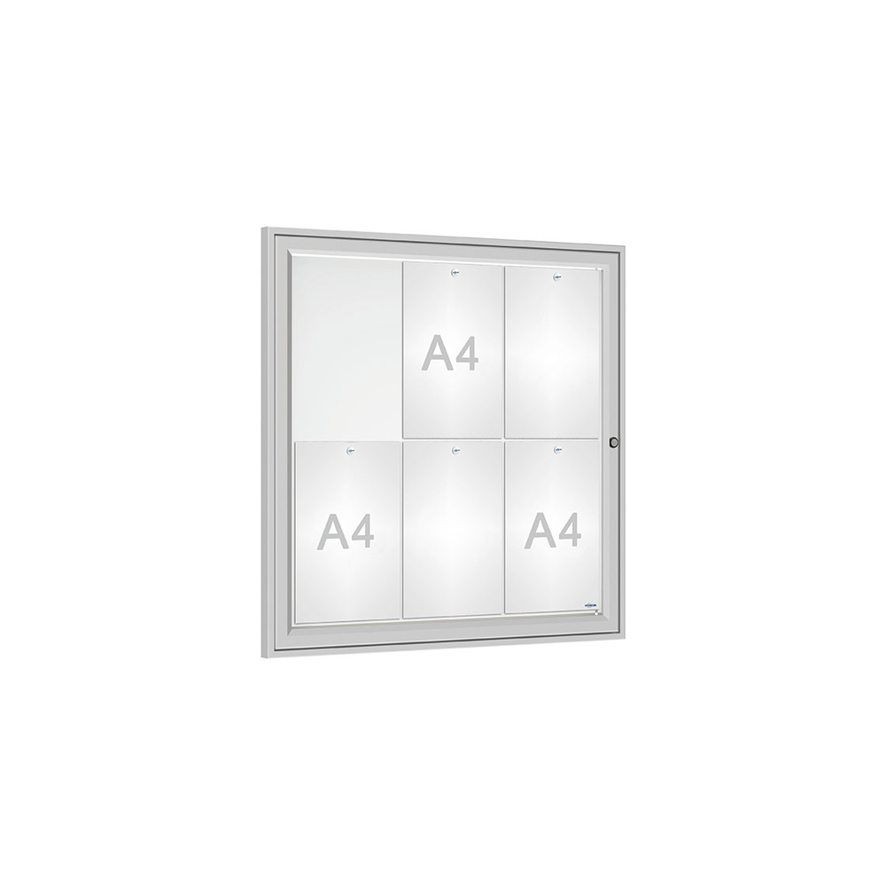 Vitrine Référence Anodisé - 6 A4 - 750x750mm - PROCITY - 505083.ANOD