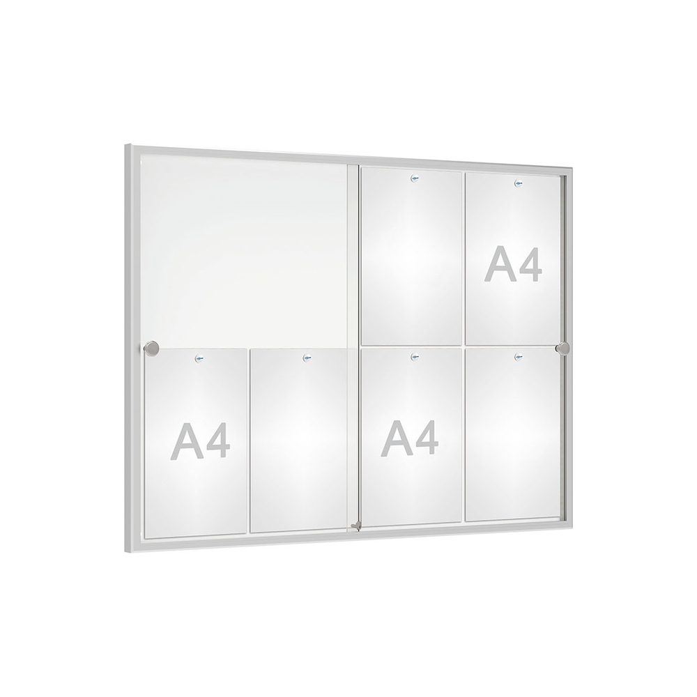 Vitrine coulissante  Référence Anodisé - 8 A4 - 750x1000mm - PROCITY - 505100
