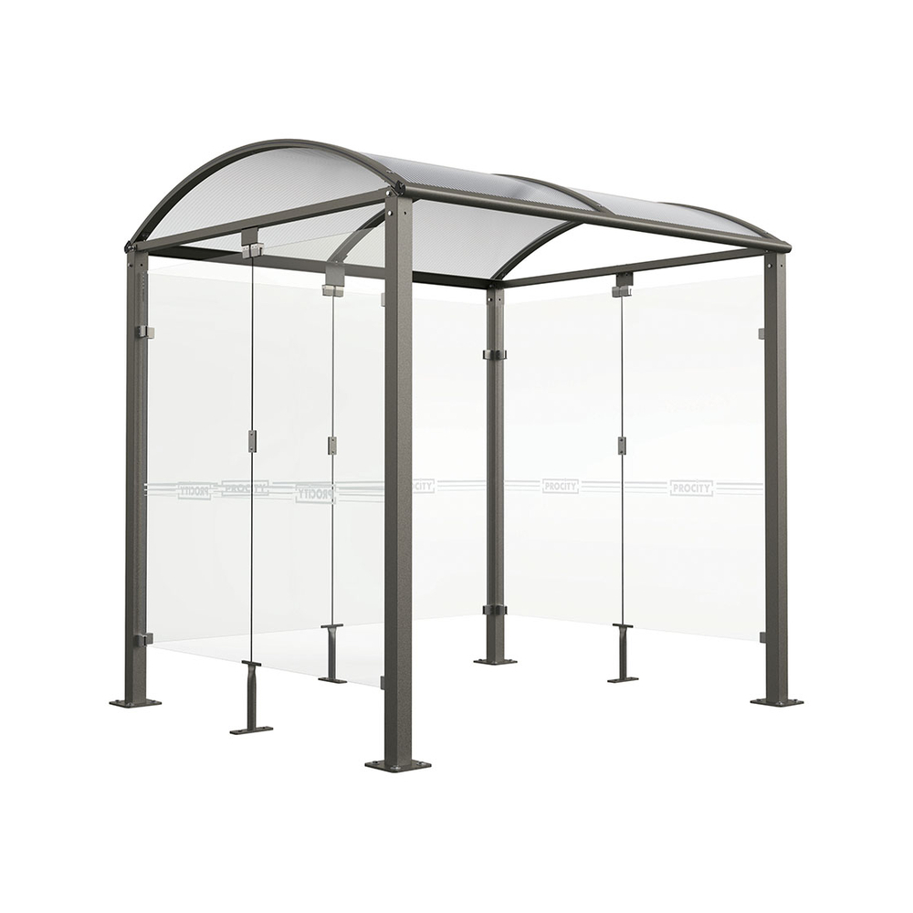 Abri vélos Voûte M bardages en verre Gris PROCITY - 529022.GPRO