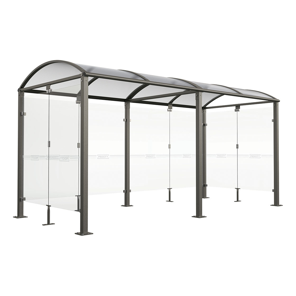 Abri vélos Voûte M bardages en verre Gris PROCITY - 529023.GPRO