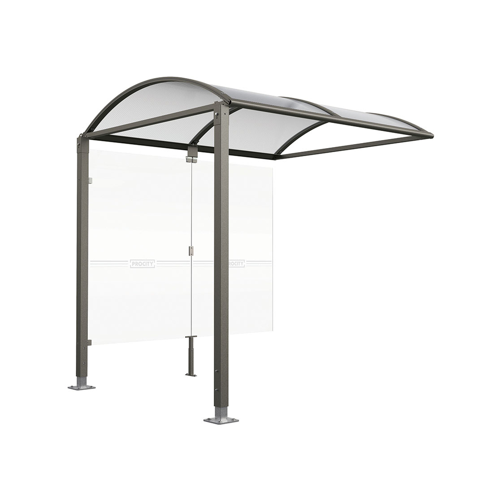 Abri vélos Voûte M bardages en verre Gris PROCITY - 529025.GPRO