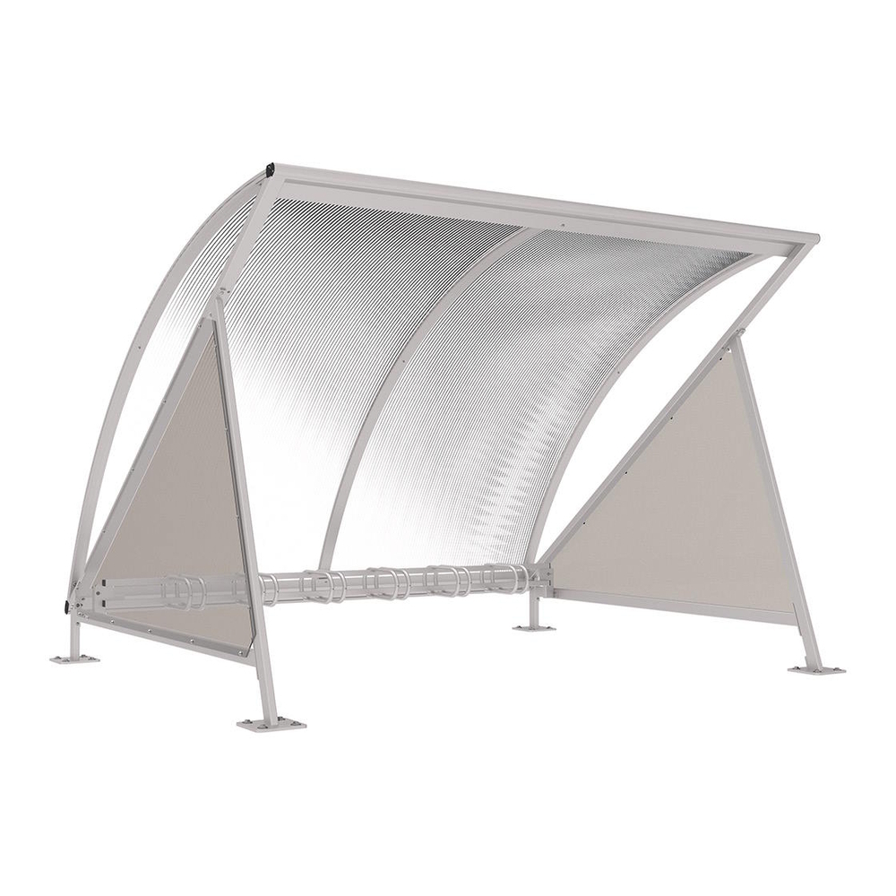 Abri vélos demi-lune RAL7044 - Initial range vélos - PROCITY - 529030.7044