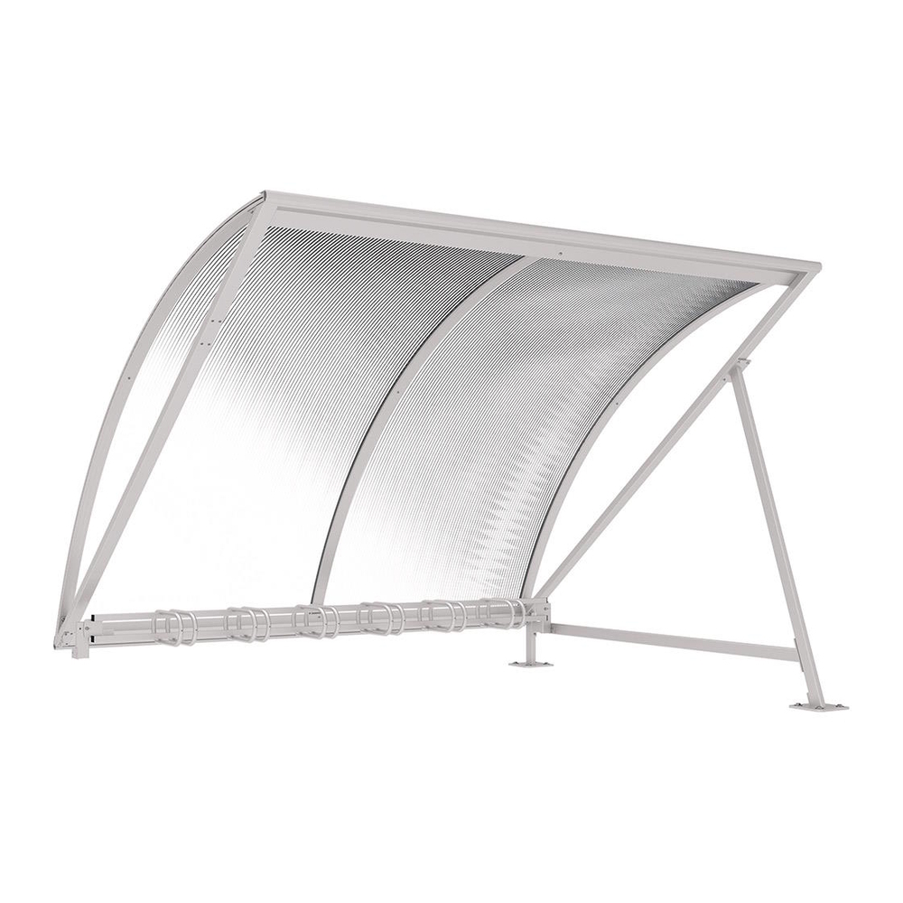 Abri vélos demi-lune RAL7044 - compl range vélos - PROCITY - 529031.7044