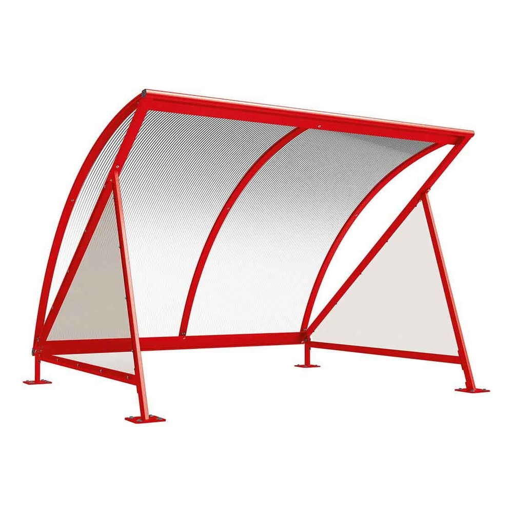 Abri vélos demi-lune RAL3020 - Initial sans range vélos - PROCITY - 529036.3020