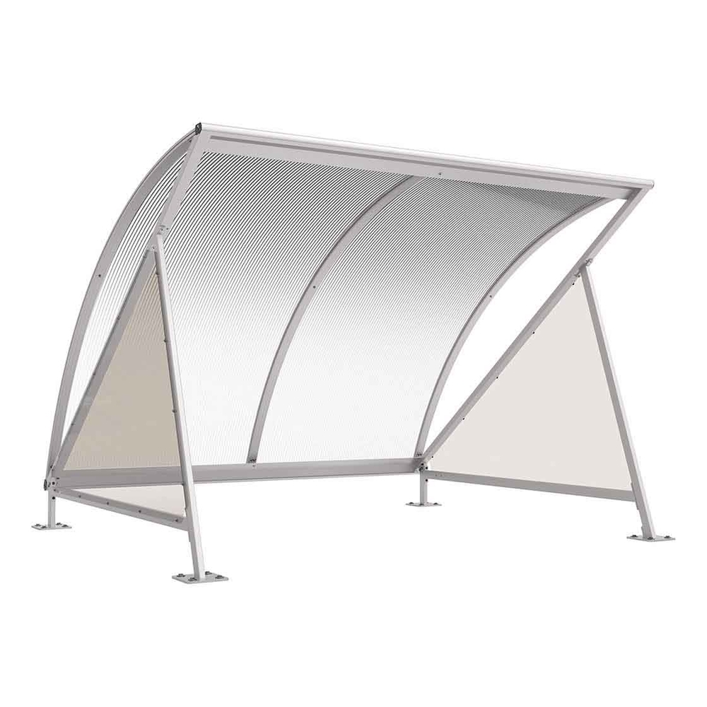 Abri vélos demi-lune RAL7044 - Initial sans range vélos - PROCITY - 529036.7044