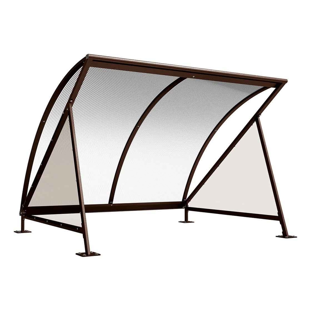 Abri vélos demi-lune RAL8017 - Initial sans range vélos - PROCITY - 529036.8017