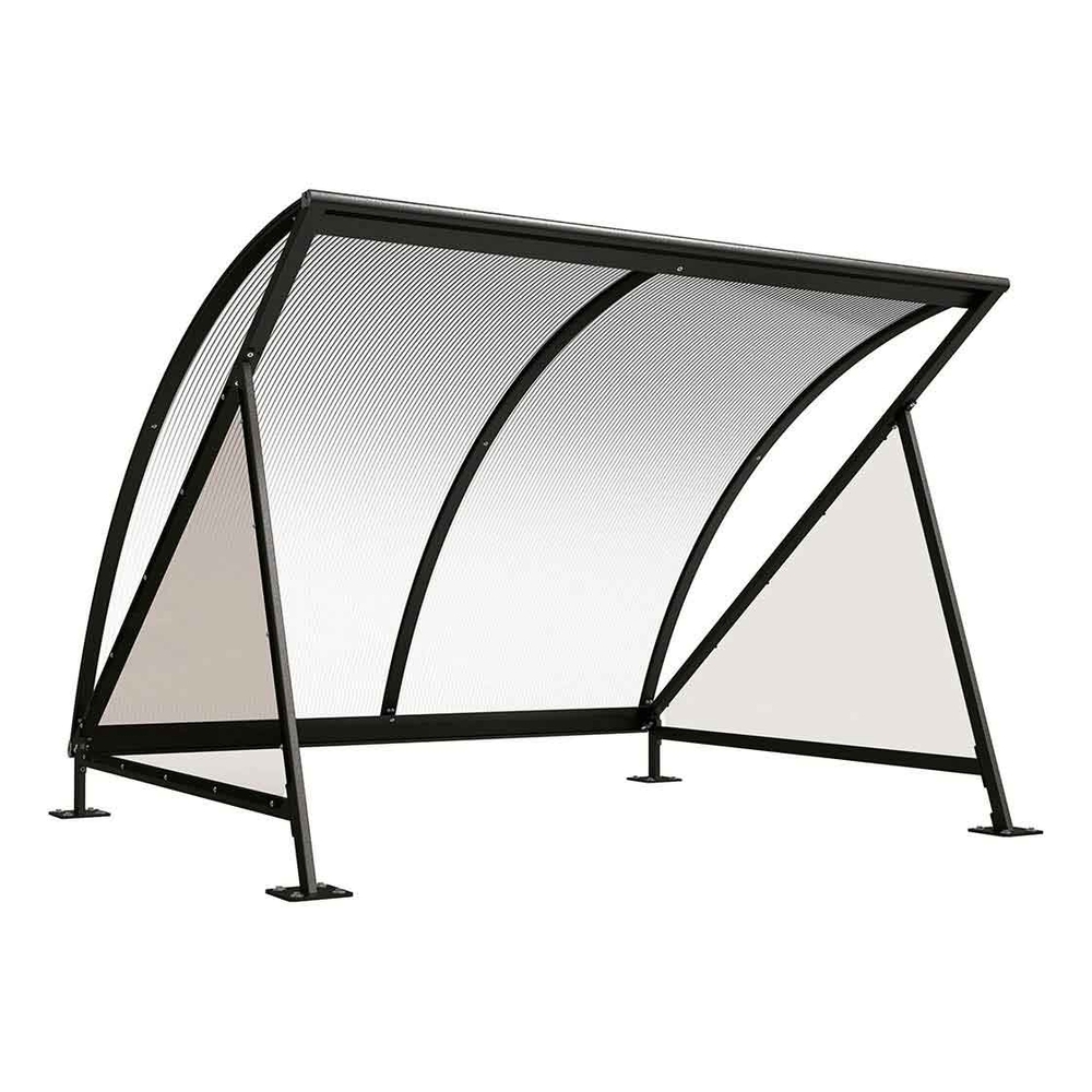 Abri vélos demi-lune RAL9005 - Initial sans range vélos - PROCITY - 529036.9005