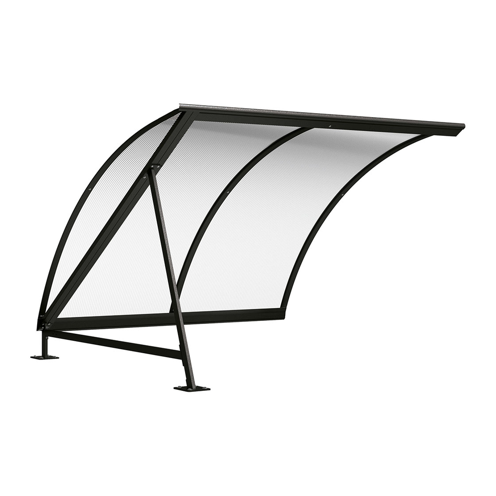 Abri vélos demi-lune RAL9005 - compl sans range vélos - PROCITY - 529037.9005