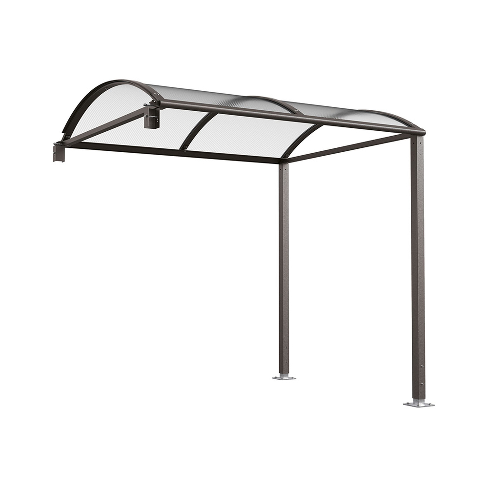 Abri vélos Voûte M bardages polycarbonate Gris PROCITY - 529041.GPRO