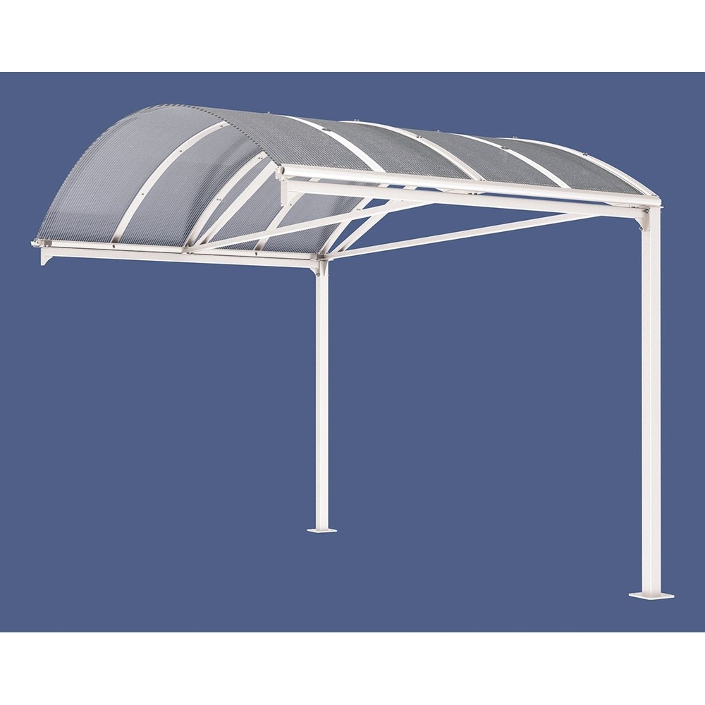 Abri vélos et motos Voûte XXL RAL9010 - Extension sans bardage - PROCITY - 529071.9010