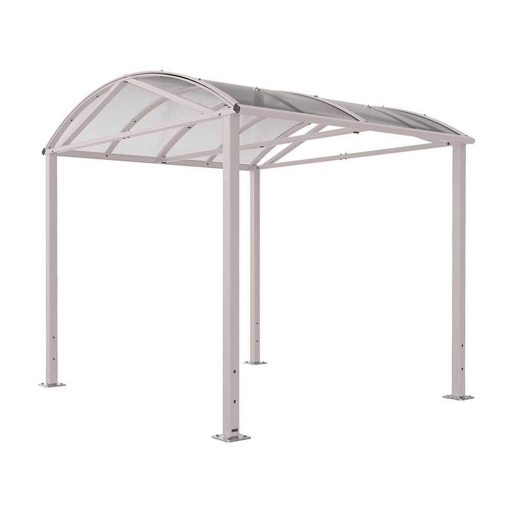 Abri vélos et motos Voûte L RAL7044 - Abri cycles initial - sans bardage - PROCITY - 529080.7044