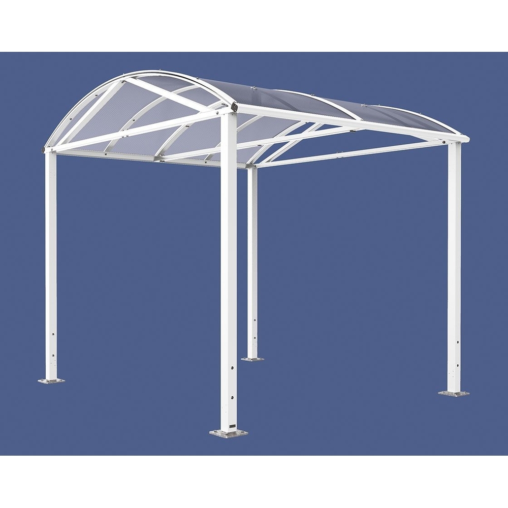 Abri vélos et motos Voûte L RAL9010 - Abri cycles initial - sans bardage - PROCITY - 529080.9010