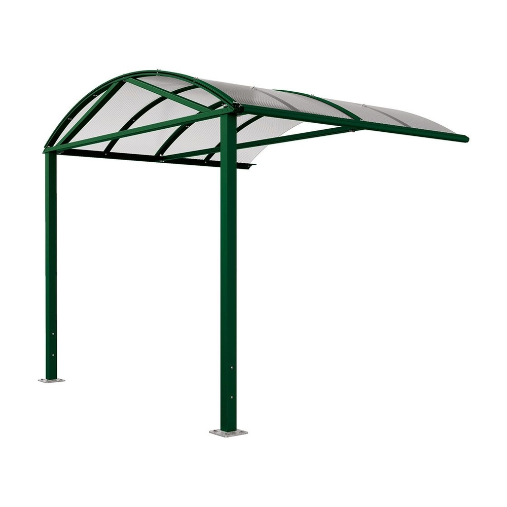 Abri vélos et motos Voûte L RAL6005 - Extension sans bardage - PROCITY - 529081.6005