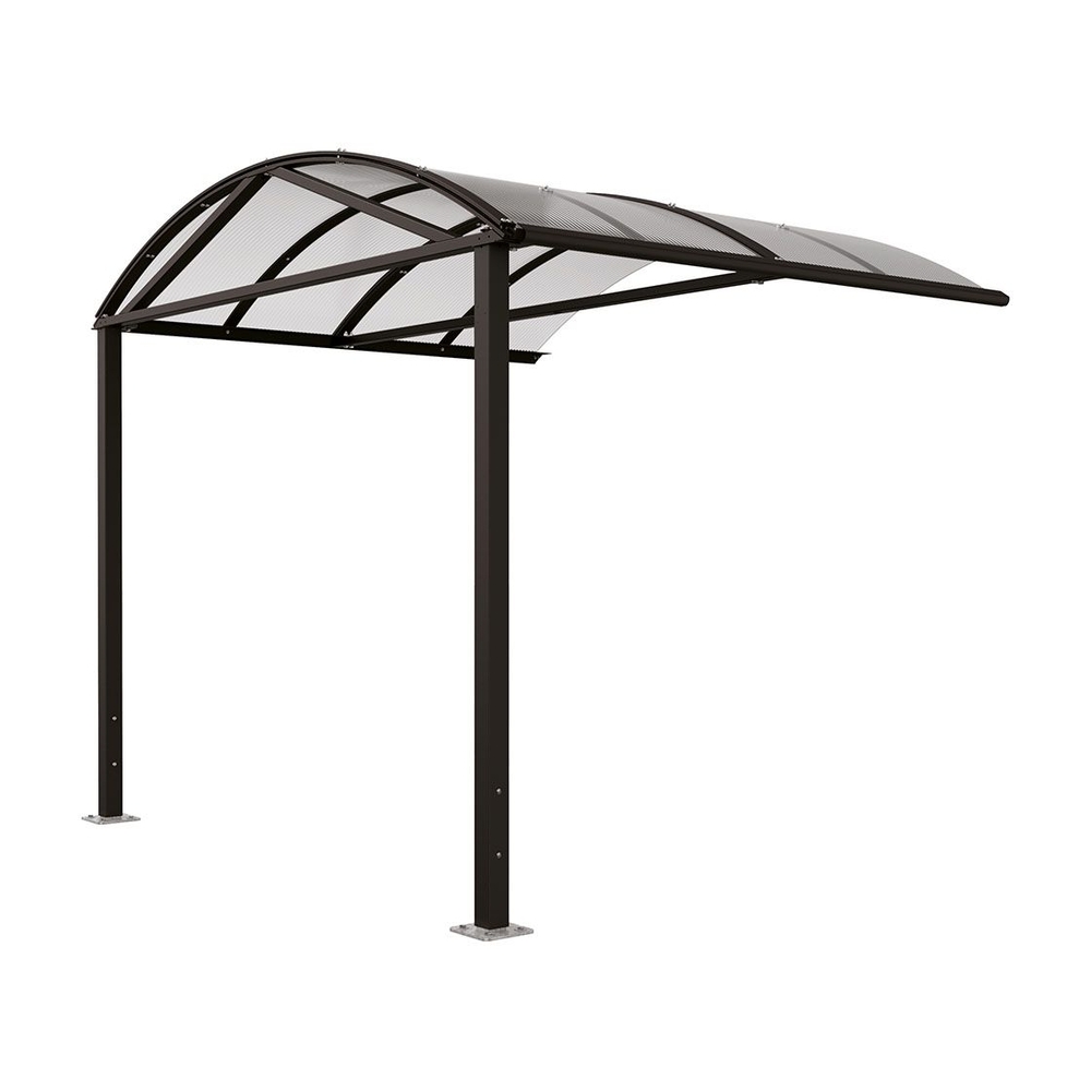 Abri vélos et motos Voûte L RAL9005 - Extension sans bardage - PROCITY - 529081.9005