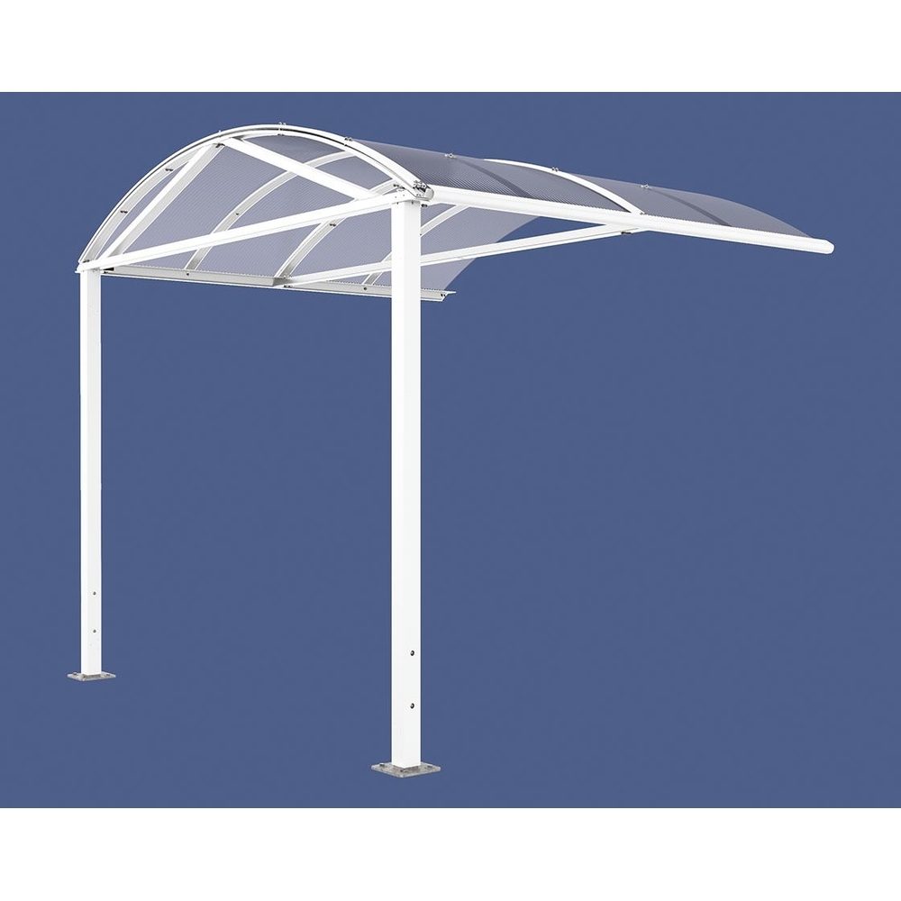 Abri vélos et motos Voûte L RAL9010 - Extension sans bardage - PROCITY - 529081.9010