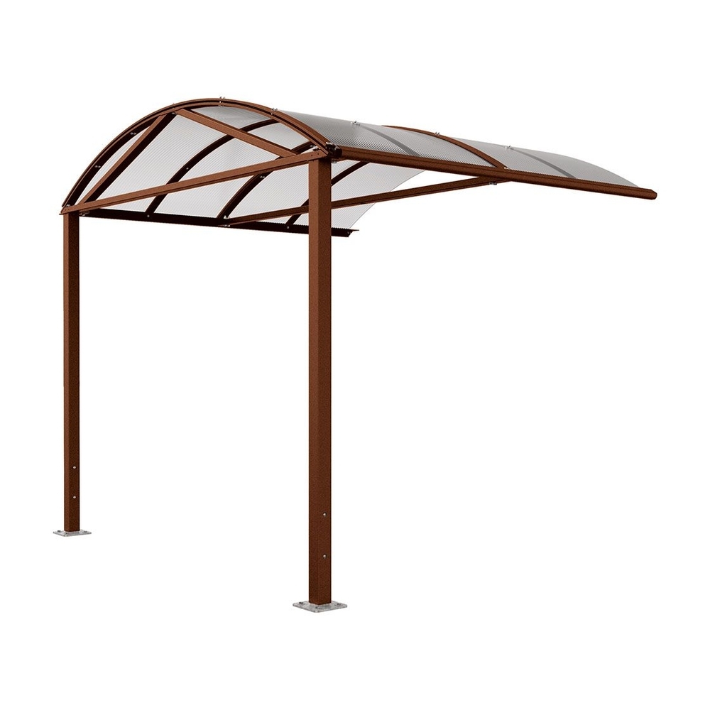 Abri vélos et motos Voûte L Aspect Corten - Extension sans bardage - PROCITY - 529081.S025