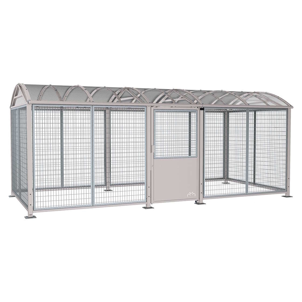 Abri vélos et motos Voûte sécurisé xRAL7044 - Grillage en galva - Clé européenne - PROCITY - 529095.7044