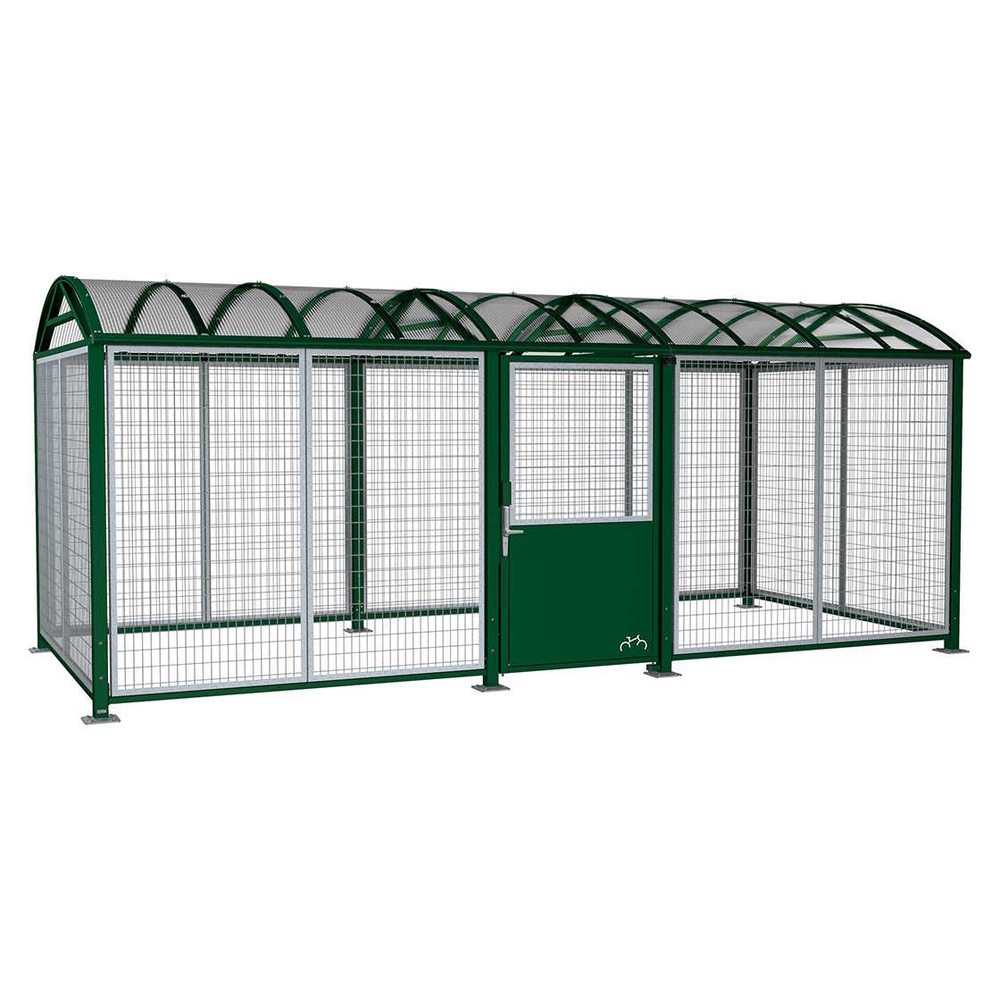 Abri vélos et motos Voûte sécurisé xRAL6005 - Grillage en galva - Digicode - PROCITY - 529095D.6005