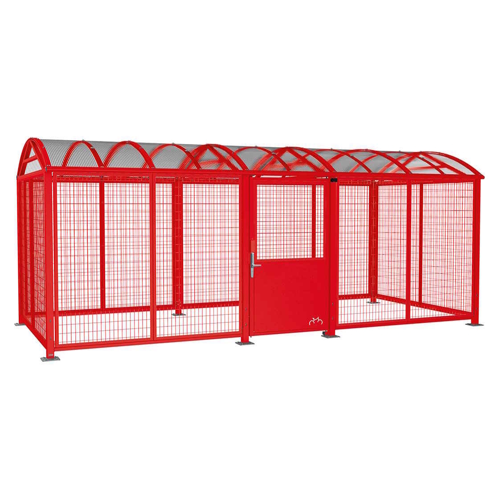 Abri vélos et motos Voûte sécurisé xRAL3020 - Grillage peint - Digicode - PROCITY - 529096D.3020